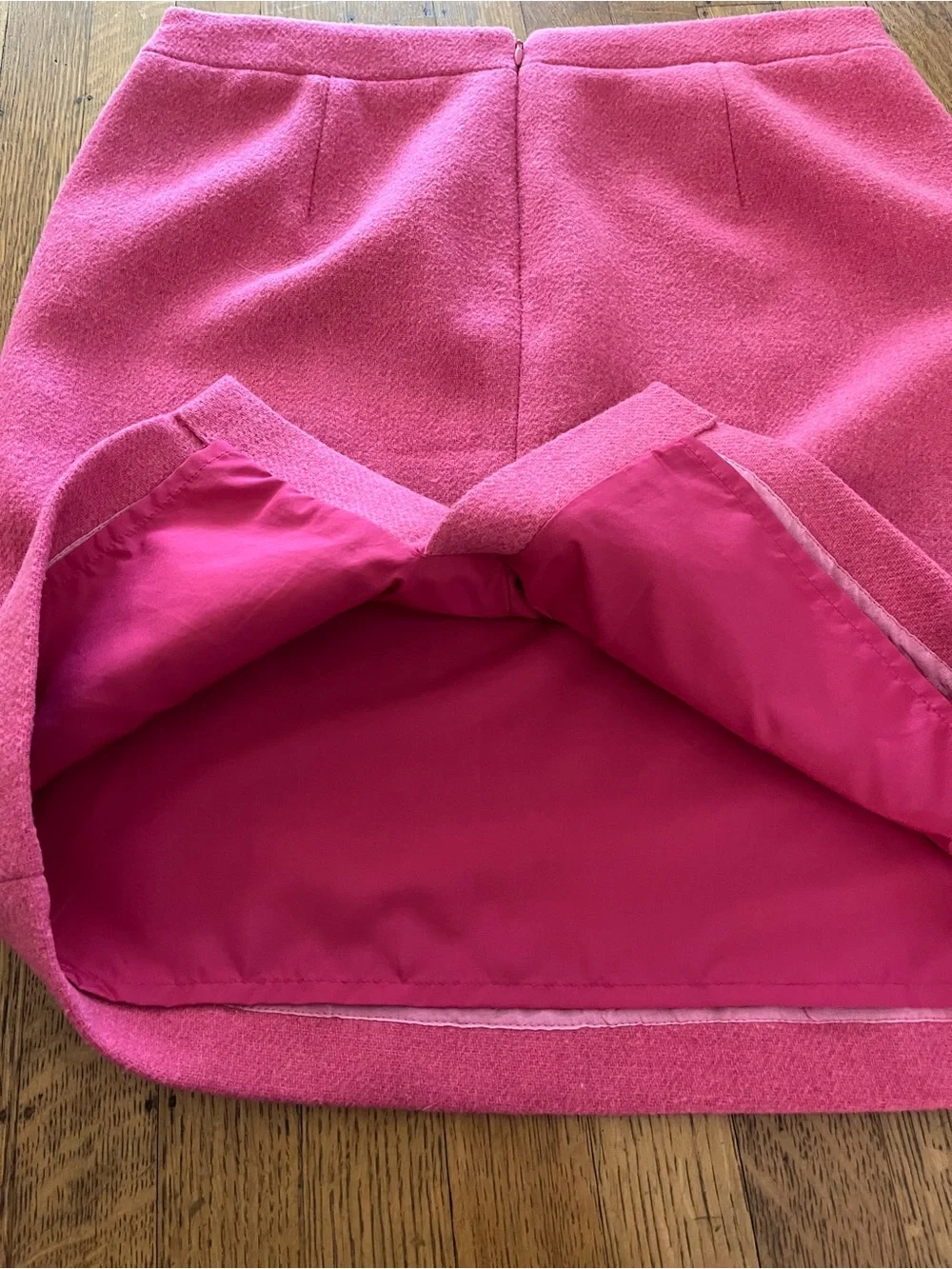 J. Crew Hot Pink Wool Blend Pencil Skirt